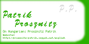 patrik prosznitz business card